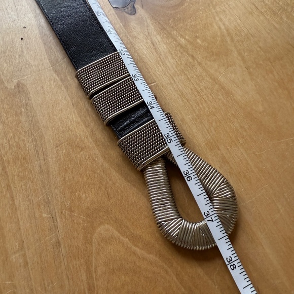 PEREZ SANZ BELT BLACK LEATHER SILVER VINTAGE RARE ARTISAN STATEMENT PIECE UNIQUE - Picture 10 of 13